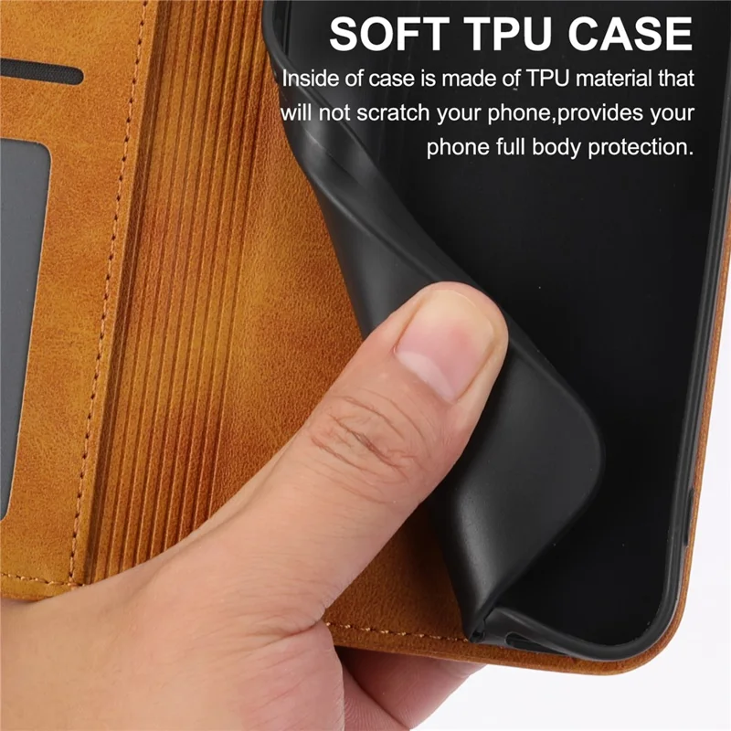 For Xiaomi 15 Pro Case Calf Texture PU Leather Phone Cover with Wallet - Yellow