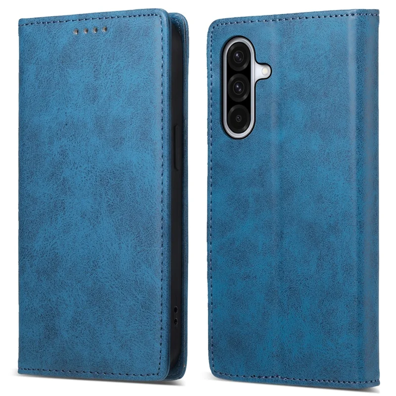 DF-05 Чехол-книжка для Samsung Galaxy A56 5G с блокировкой RFID, из искусственной кожи - синий