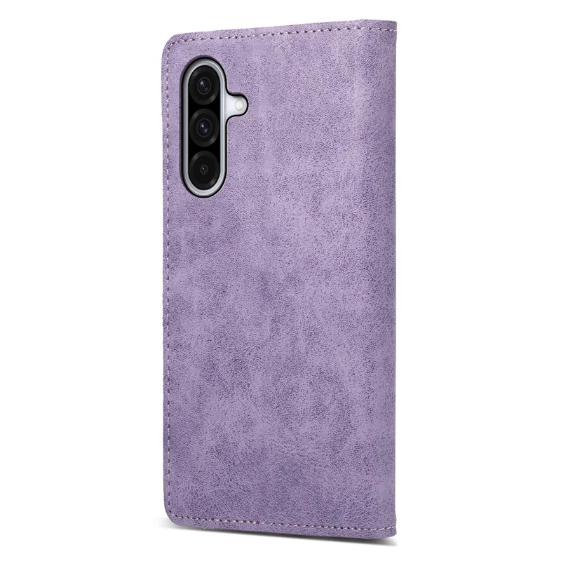 DF-05 For Samsung Galaxy A56 5G Wallet Case RFID Blocking PU Leather Phone Cover - Purple