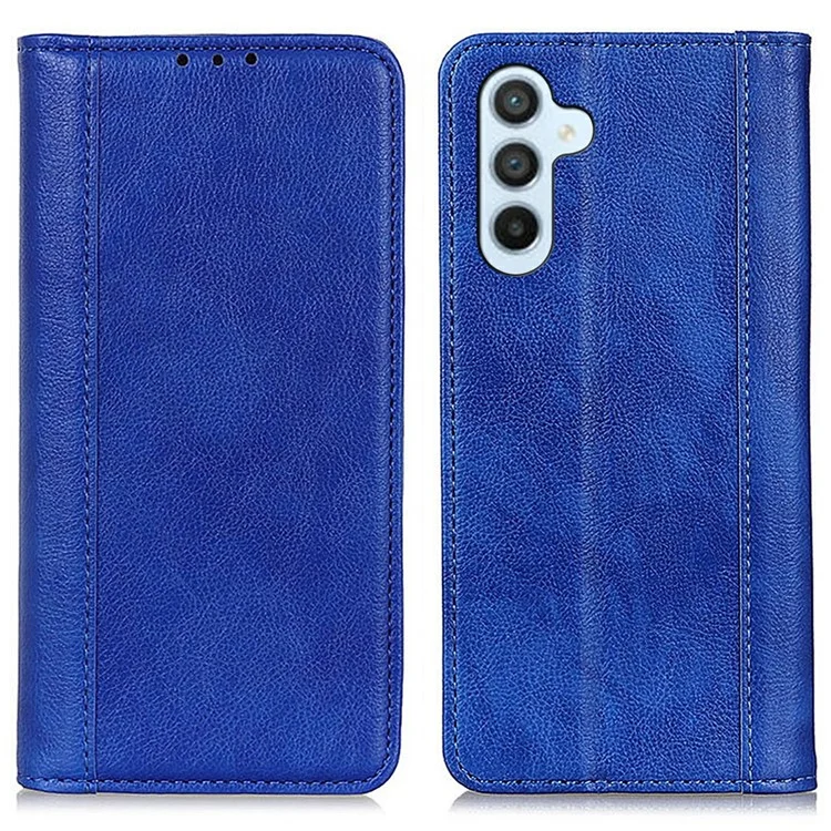 Für Samsung Galaxy A56 5G Stand Case Split Leder Litchi Textur Wallet Phone Cover - Blau
