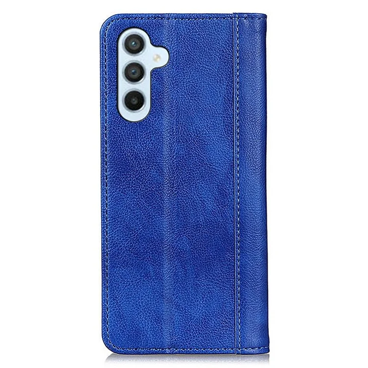 Für Samsung Galaxy A56 5G Stand Case Split Leder Litchi Textur Wallet Phone Cover - Blau