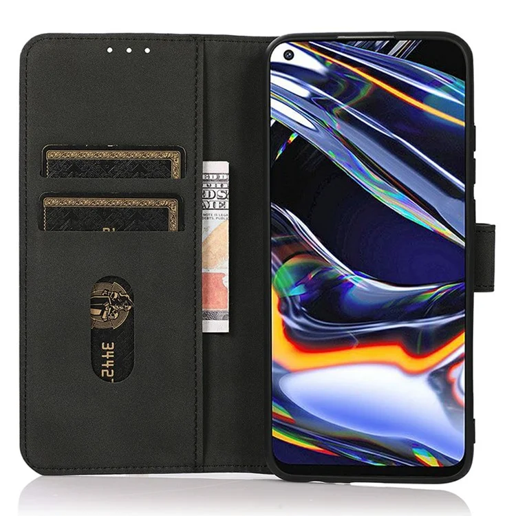 KHAZNEH Capa carteira de couro PU para Samsung Galaxy A56 5G - Preta