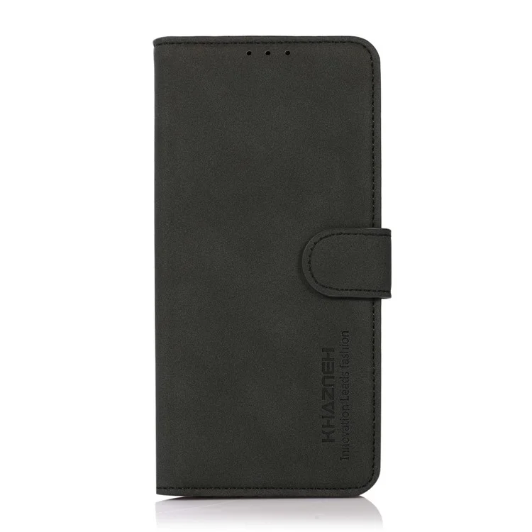 KHAZNEH Capa carteira de couro PU para Samsung Galaxy A56 5G - Preta