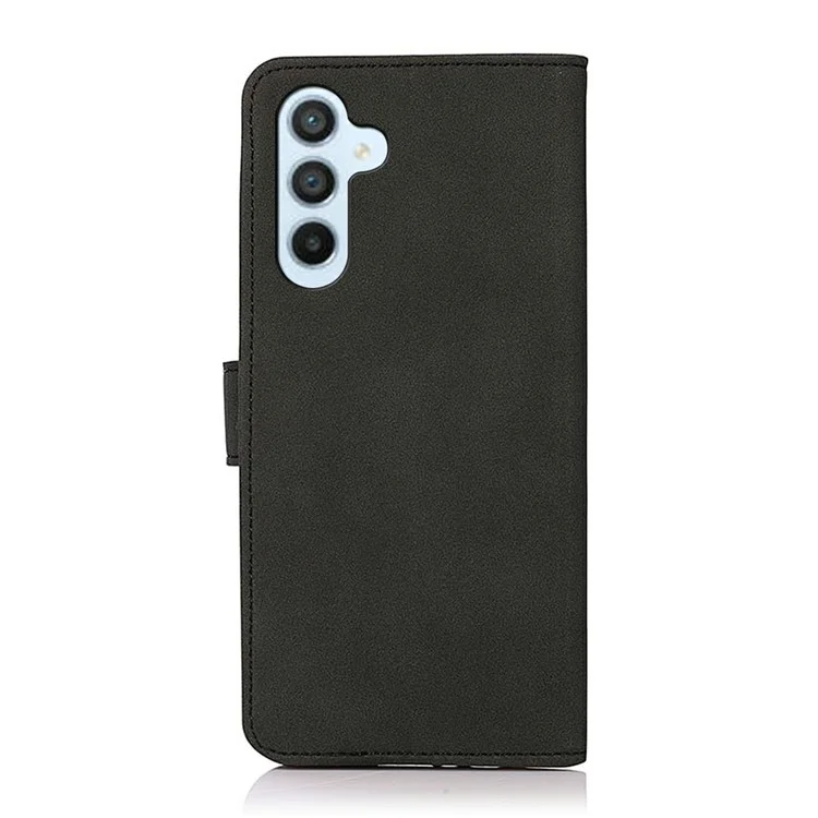 KHAZNEH Capa carteira de couro PU para Samsung Galaxy A56 5G - Preta