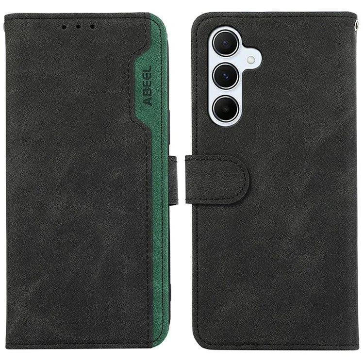 ABEEL Custodia per Samsung Galaxy A56 5G, in pelle con scomparsa del colore, cover per telefono con protezione RFID - Nero