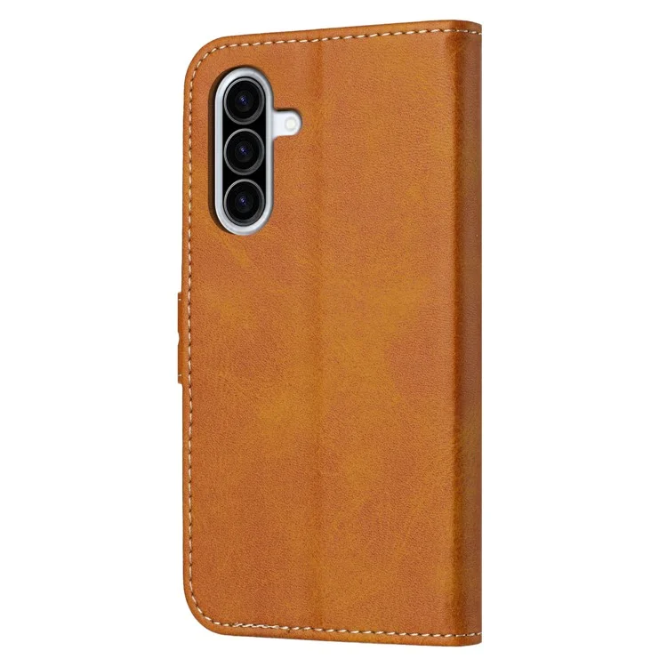 Für Samsung Galaxy A26 5G Hülle Fröhliche Katze Muster geprägt Leder Brieftasche Handyhülle - Gelb