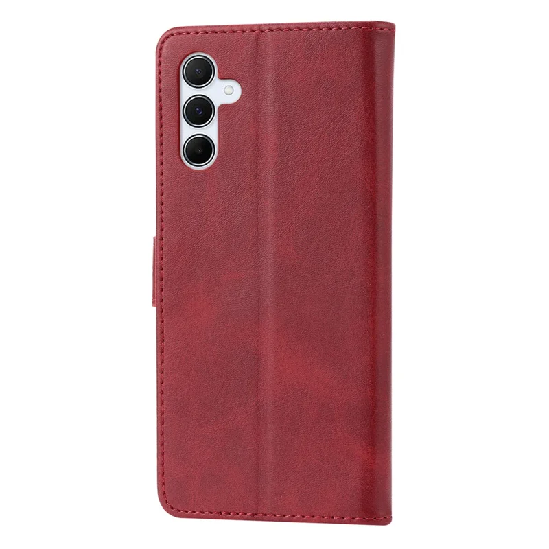 Für Samsung Galaxy A56 5G Hülle Happy Cat Muster Geprägtes Leder Brieftasche Handyhülle - Rot