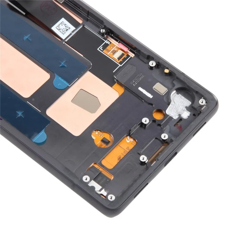 Para Google Pixel 7a G82U8 Grado C Ensamblaje de pantalla OLED y digitalizador + Marco (sin logotipo) - Negro
