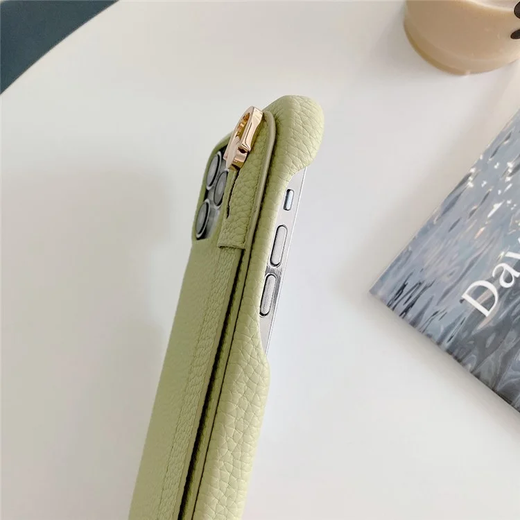 Für iPhone 16 Pro Hülle Armband Ständer PU-Leder + PET Handyhülle - Grün
