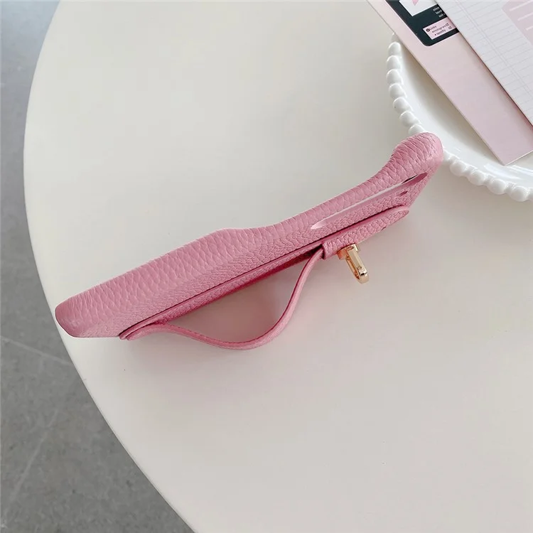 Für Samsung Galaxy S23 Hülle Armband Ständer PU-Leder + PET Handyhülle - Rosa