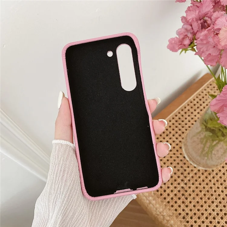 Für Samsung Galaxy S23 Hülle Armband Ständer PU-Leder + PET Handyhülle - Rosa
