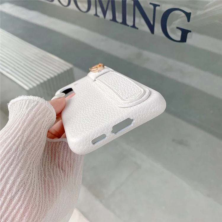 Für Samsung Galaxy S23+ Hülle Armband Ständer PU-Leder + PET Handyhülle - Weiß