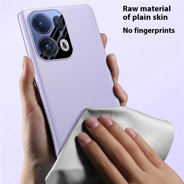 Für Oppo Reno13 5G (Global) Hülle stoßfest PU-Leder + TPU Handyhülle - Lila