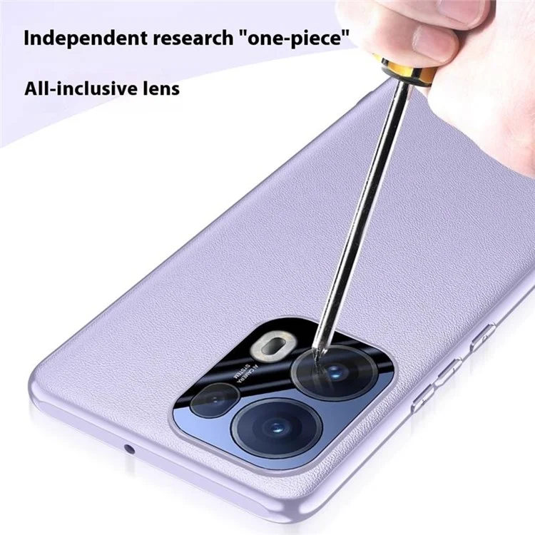 Für Oppo Reno13 5G (Global) Hülle stoßfest PU-Leder + TPU Handyhülle - Lila