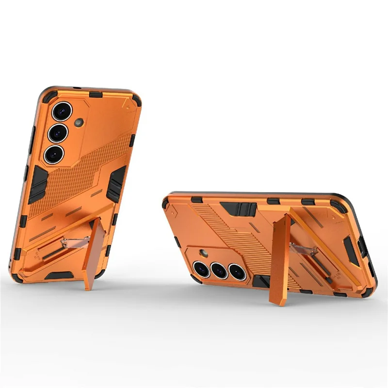 For Samsung Galaxy A26 5G Case PC+TPU Shockproof Phone Cover with Kickstand - Orange