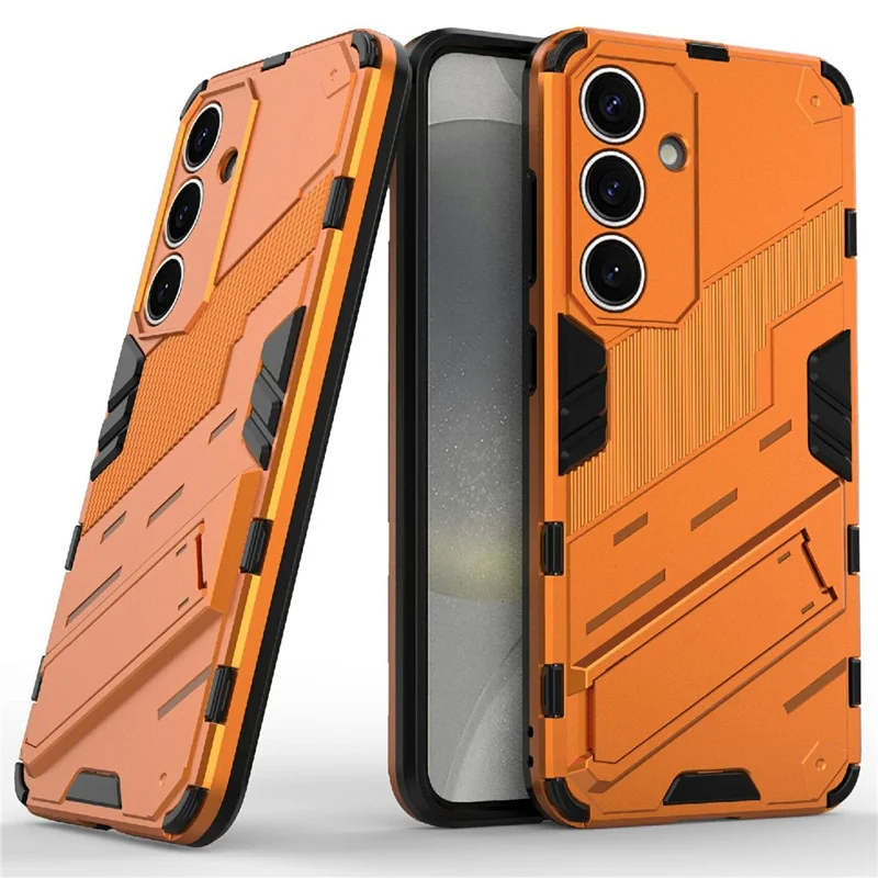 For Samsung Galaxy A26 5G Case PC+TPU Shockproof Phone Cover with Kickstand - Orange