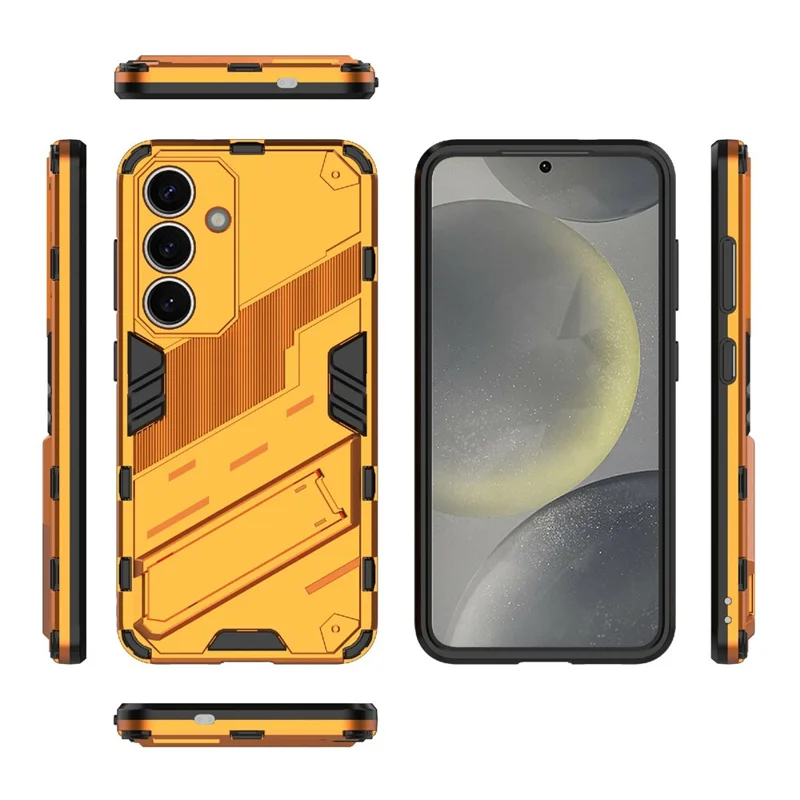 For Samsung Galaxy A26 5G Case PC+TPU Shockproof Phone Cover with Kickstand - Orange