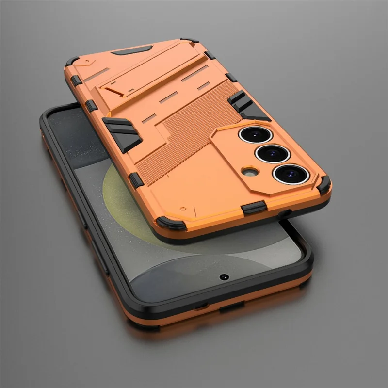 For Samsung Galaxy A26 5G Case PC+TPU Shockproof Phone Cover with Kickstand - Orange