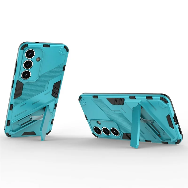 For Samsung Galaxy A36 5G Case PC+TPU Shockproof Phone Cover with Kickstand - Baby Blue