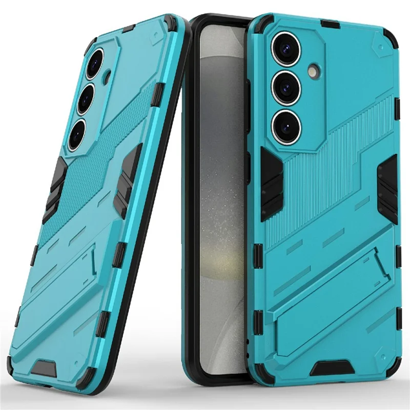 For Samsung Galaxy A36 5G Case PC+TPU Shockproof Phone Cover with Kickstand - Baby Blue