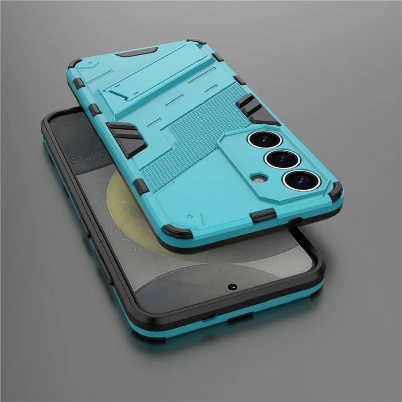 For Samsung Galaxy A36 5G Case PC+TPU Shockproof Phone Cover with Kickstand - Baby Blue