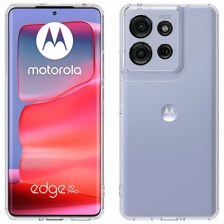 For Motorola Moto G75 5G Clear Phone Case TPU+Acrylic Shockproof Phone Back Cover