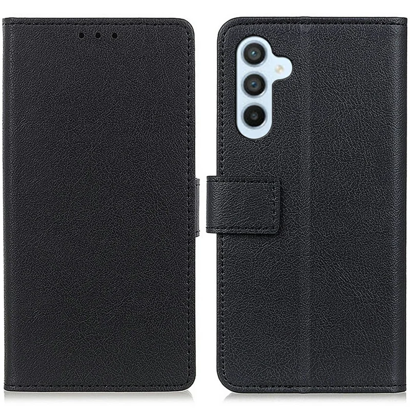 Zwart PU-leer standaard portemonnee hoesje voor Samsung Galaxy A56 5G