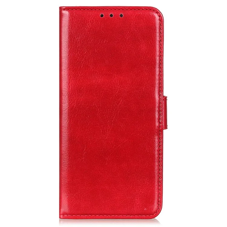 Funda para Samsung Galaxy A26 5G de textura de caballo loco de cuero PU con soporte - Rojo