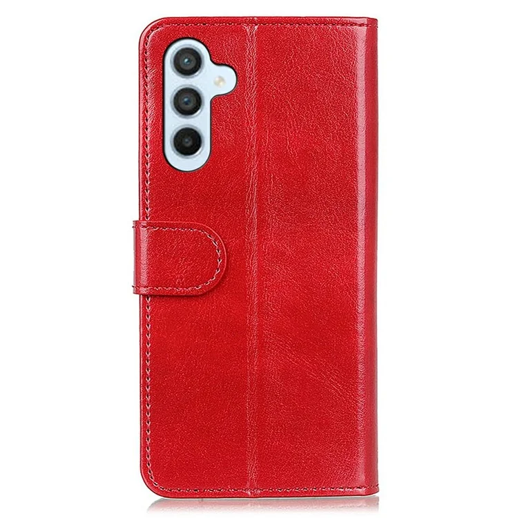 Funda para Samsung Galaxy A26 5G de textura de caballo loco de cuero PU con soporte - Rojo