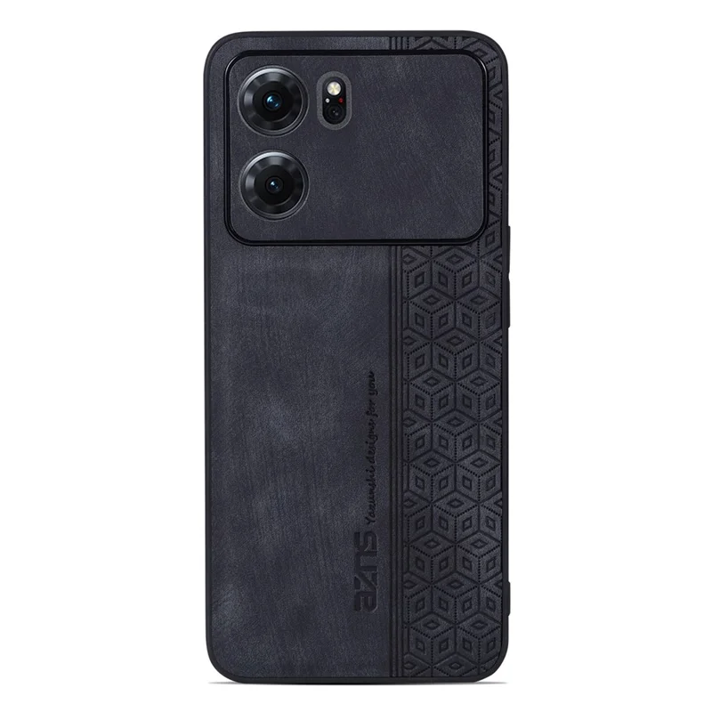 AZNS For Oppo K10 5G Anti-fall Cell Phone Cover Precise Cutouts Imprinted Pattern PU Leather + TPU Protective Phone Case - Black