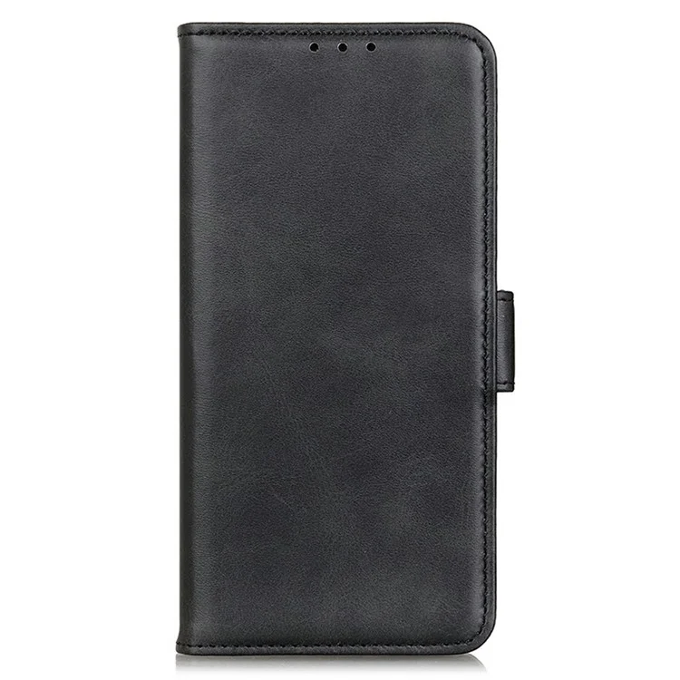 Custodia per Samsung Galaxy A26 5G, texture in pelle di mucca, cover in pelle PU con supporto - Nera