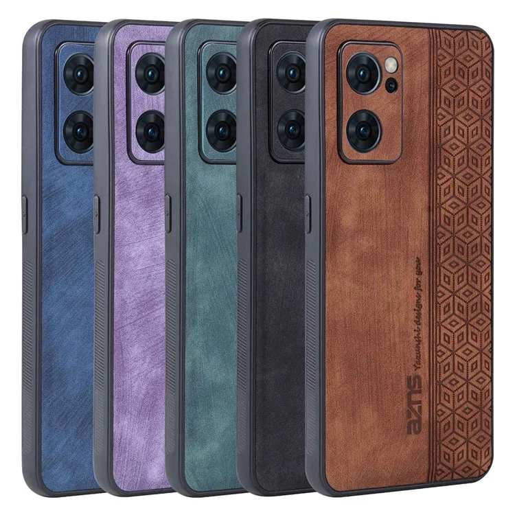 AZNS Mobiltelefonabdeckung Für Oppo Reno7 5G (global), Gedrucktes Muster PU Leder+tpu -schutzhülle - Braun