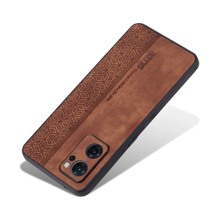 AZNS Mobiltelefonabdeckung Für Oppo Reno7 5G (global), Gedrucktes Muster PU Leder+tpu -schutzhülle - Braun