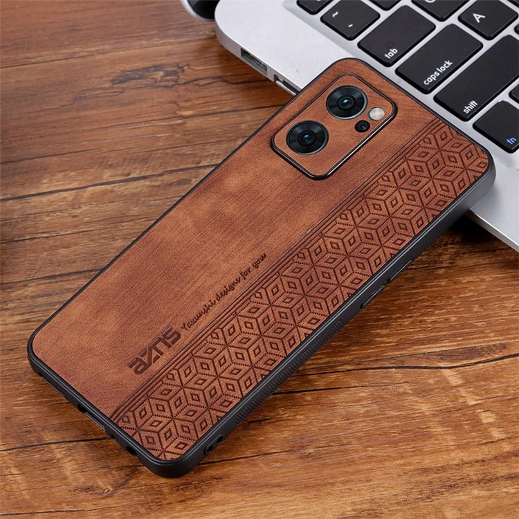 AZNS Mobiltelefonabdeckung Für Oppo Reno7 5G (global), Gedrucktes Muster PU Leder+tpu -schutzhülle - Braun