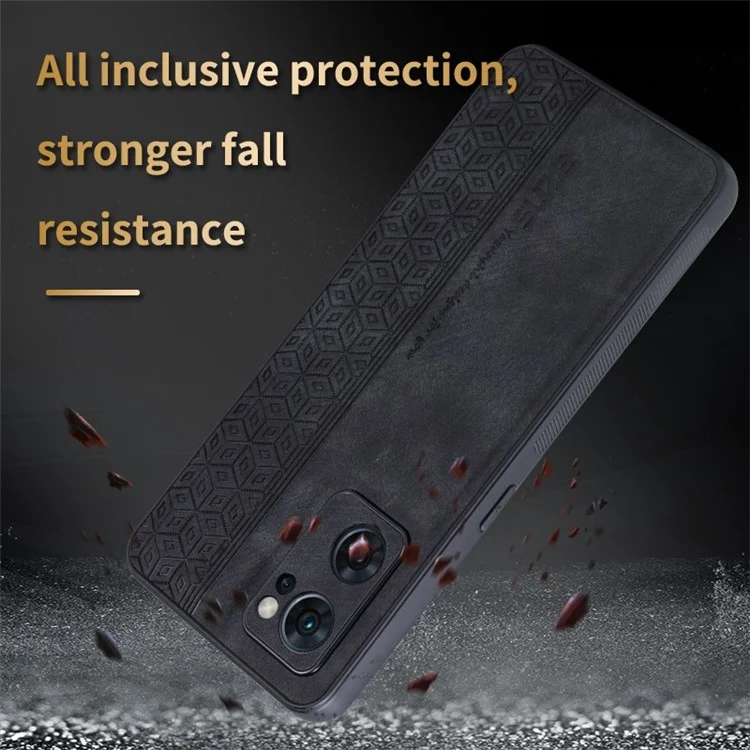 AZNS Mobiltelefonabdeckung Für Oppo Reno7 5G (global), Gedrucktes Muster PU Leder+tpu -schutzhülle - Braun