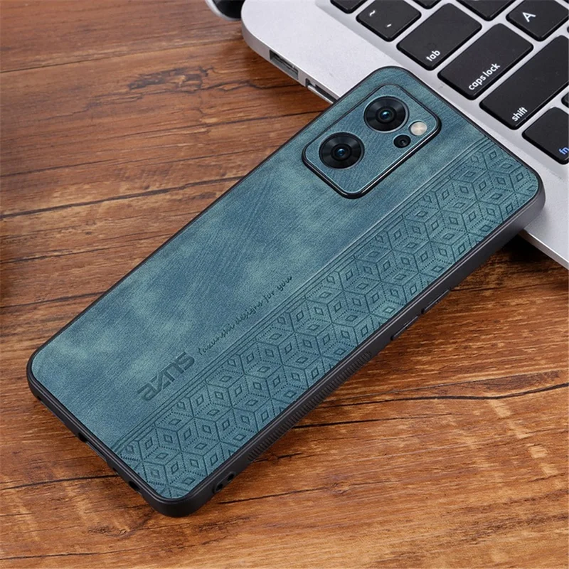 AZNS mobilhölse till Oppo Reno7 5G (Global), intryckt mönster PU-läder+TPU skyddshölse - Grön