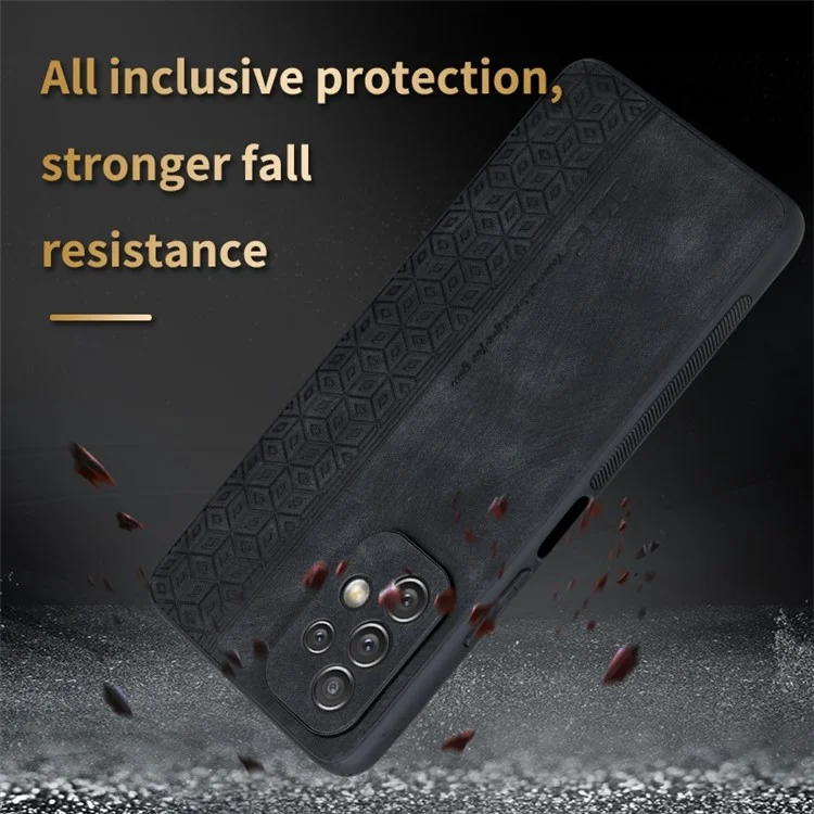AZNS Для Samsung Galaxy A13 4G Против Scratch Cover Cover Shell Shell Patter Chetem+tpu Chase - Коричневый