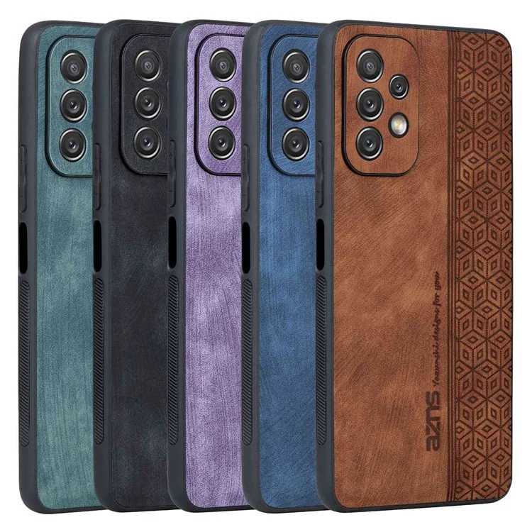 AZNS Para Samsung Galaxy A23 4G / 5G (Versão Global) Capa de Telefone Celular Capa de Capa Padrão Impresso Couro PU + TPU Resistente a Quedas - Marrom