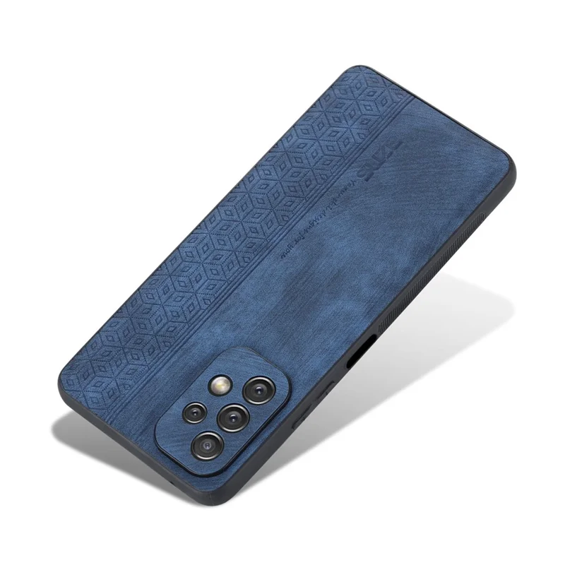 AZNS Für Samsung Galaxy A23 4G / 5G (Globale Version) Handyhülle Schale Geprägtes Muster PU-Leder+TPU Stoßfeste Handyhülle - Blau