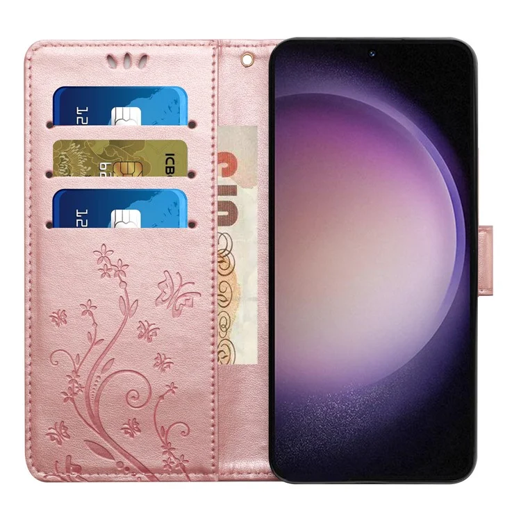 Étui pour Samsung Galaxy A56 5G en cuir PU avec porte-monnaie et dragonne - Rose gold