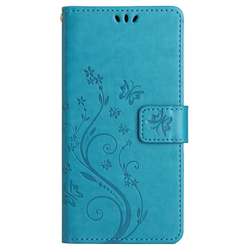 For Honor Magic7 Lite 5G / X9c 5G / X60 Pro 5G Case PU Leather Phone Wallet Cover with Strap - Blue