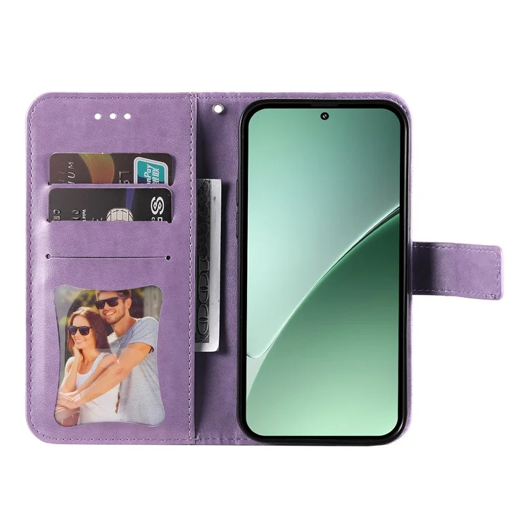 For Xiaomi 15 Pro Case PU Leather Wallet Floral Phone Cover Stand View - Purple

Für Xiaomi 15 Pro Hülle PU-Leder Geldbörse Blumen Handyhülle Ständer Ansicht - Lila