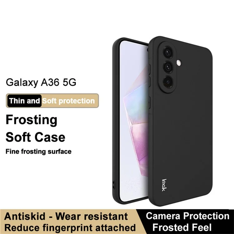Custodia IMAK UC-3 Series per Samsung Galaxy A36 5G, finitura opaca anti-impronte, cover morbida in TPU