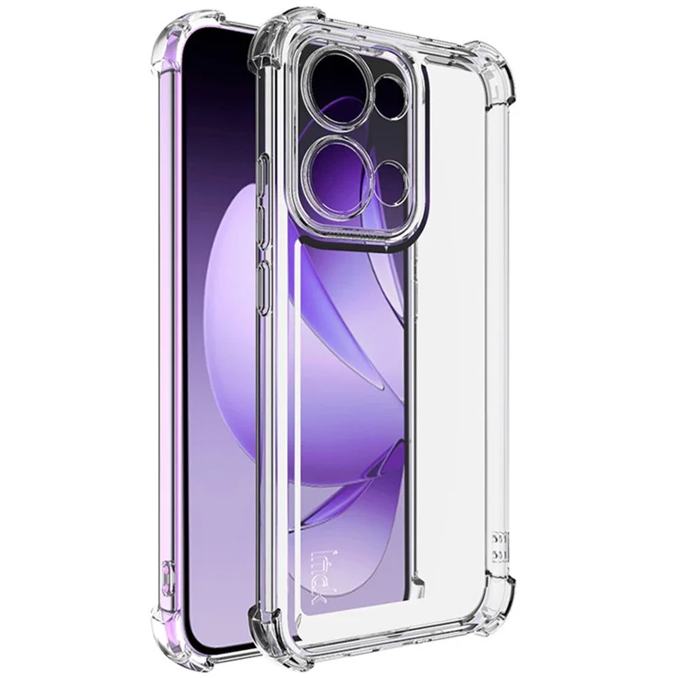 IMAK UX-4 Series для чехла Oppo Reno13 5G (Global) с прямой рамкой, защитой от падения по четырем углам и прозрачной TPU-крышкой