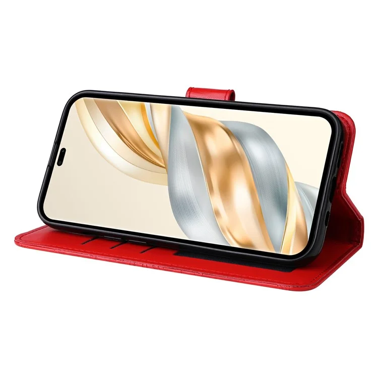 Funda de cuero para Honor Magic7 Lite 5G / X9c 5G / X60 Pro 5G Tapa de cartera con girasol - Rojo