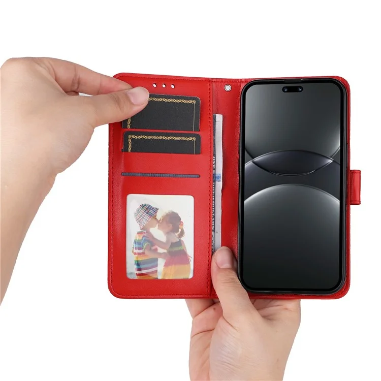 Custodia in pelle con motivo a girasole per Huawei nova 13 Pro 5G - Rosso