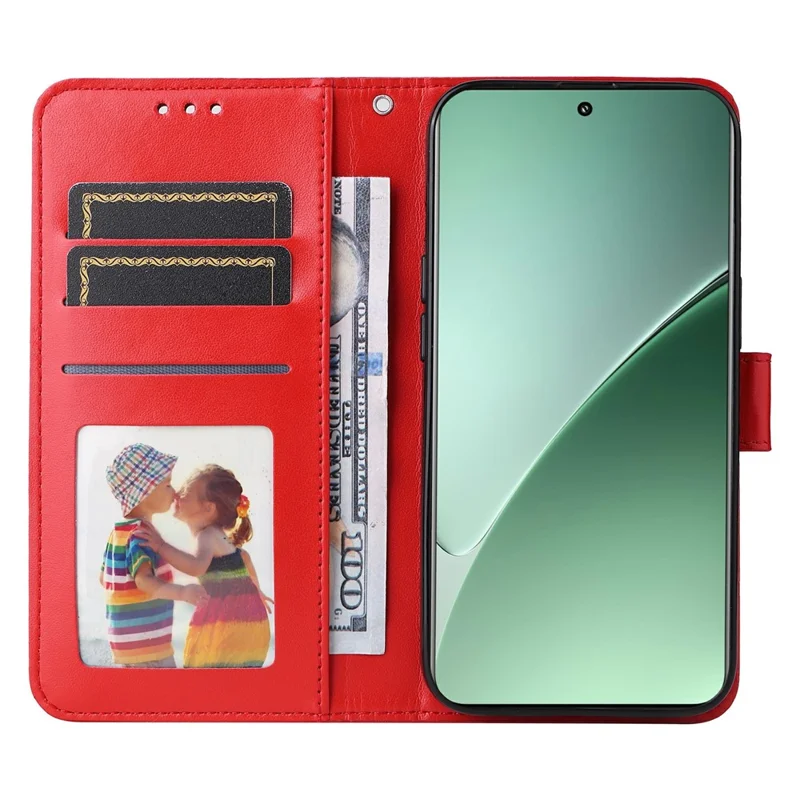 For Xiaomi 15 Pro Case Sunflower Imprint Leather Wallet Phone Cover - Red