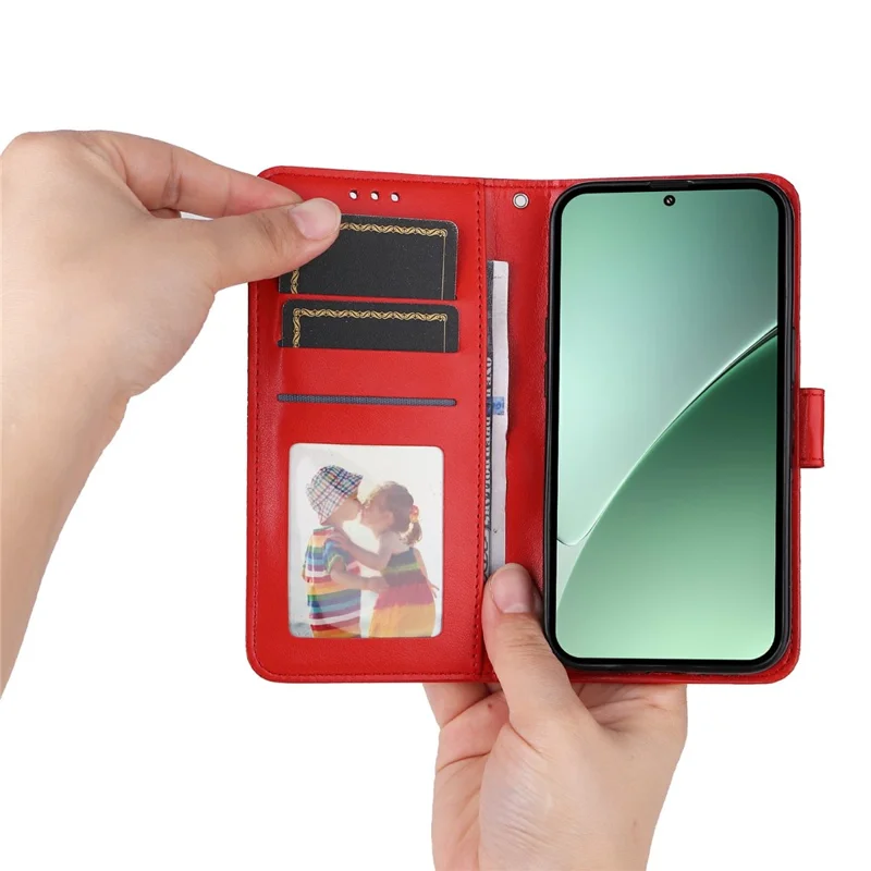 For Xiaomi 15 Pro Case Sunflower Imprint Leather Wallet Phone Cover - Red