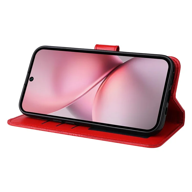 Funda de cartera de cuero con estampado de girasol para el vivo X200 Pro mini 5G - Rojo