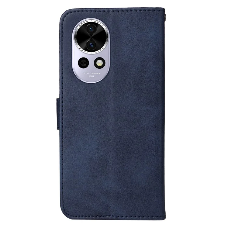Capa carteira de couro PU flip para Huawei nova 13 5G / nova 12 5G - Azul